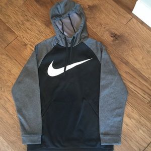 Men’s Nike dri-fit hoodie grey black